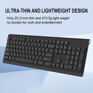 Teclado silencioso de perfil bajo para PC Tecla completa 104 Tecla 2,4G Teclado inalámbrico personalizado - Product Image 3