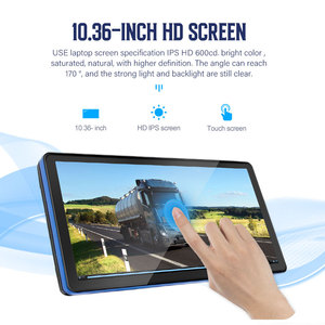 4CH 1080p/720p Split Display <strong>HD</strong> Touch Screen 1080p 10.36-inch 4CH MDVR Monitor 2IN1 Kit Remote Vehicle Backup Monitor Mdvr Kit - Product Image 3