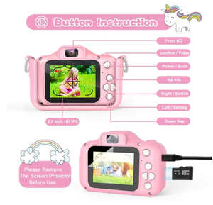 Regalo para niños Diseño lindo Imagen colorida Función de grabadora de video lente dual 1080p cámara digital para niños - Product Image 6