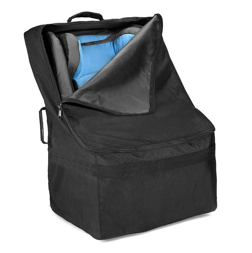 Bolsa de transporte acolchada para asiento de coche, mochila para asiento de bebé, bolsa de viaje con ruedas de ricino