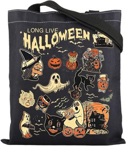 Cá nhân Halloween Túi Quà Tặng bông vải Tote đặt hàng số lượng lớn 50 cái + giảm giá - Product Image 6