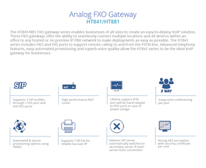 8 fxo porta VoIP Gateway, Grandstream HT881 /HT841 SIP ATA - Product Image 5