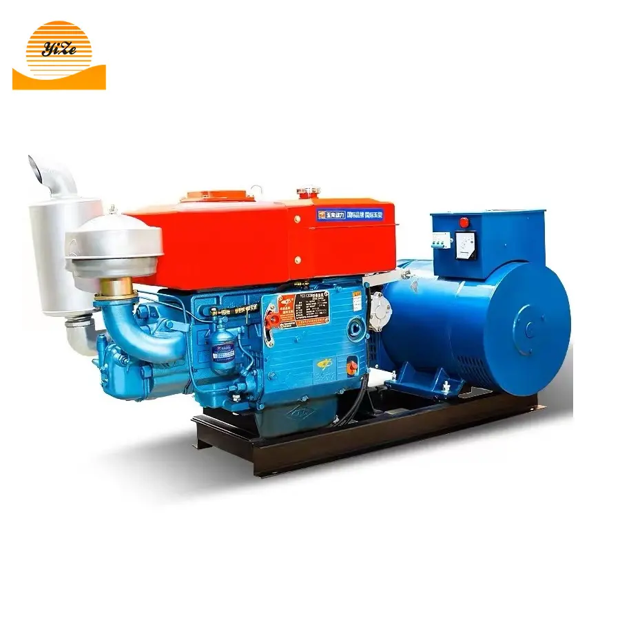 Generador diésel de refrigeración por agua, cilindro único de 30 KVA, 380V, motor eléctrico, Dinamo diésel