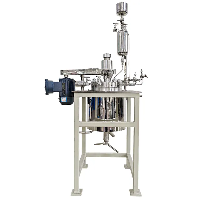 Scala di laboratorio 5L ad alta pressione EO PO BO polietere alcool polimerizzare reattore per alta viscosità media