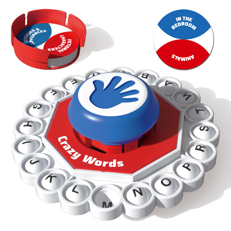 Crazy letter spin wheel-english color box-blue