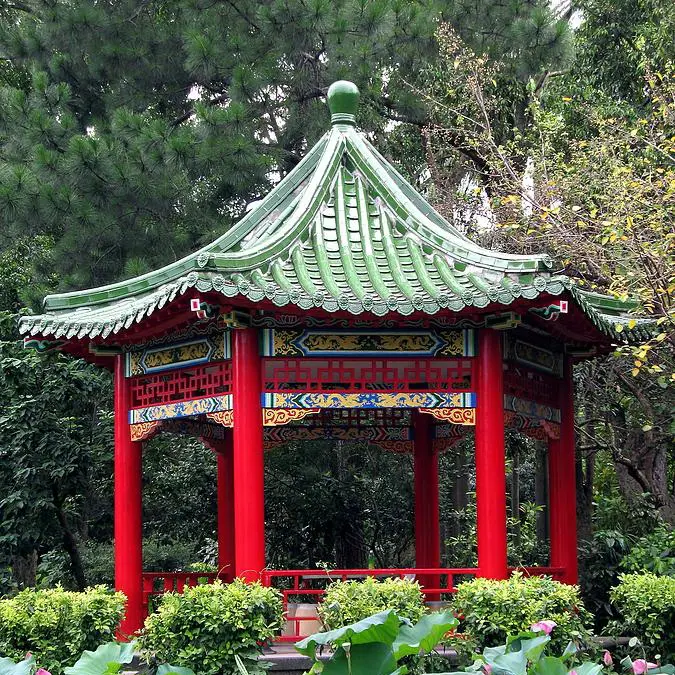 Versorgung Chinesische holz pavillon hexagonal pavilion und dekorative dachziegel