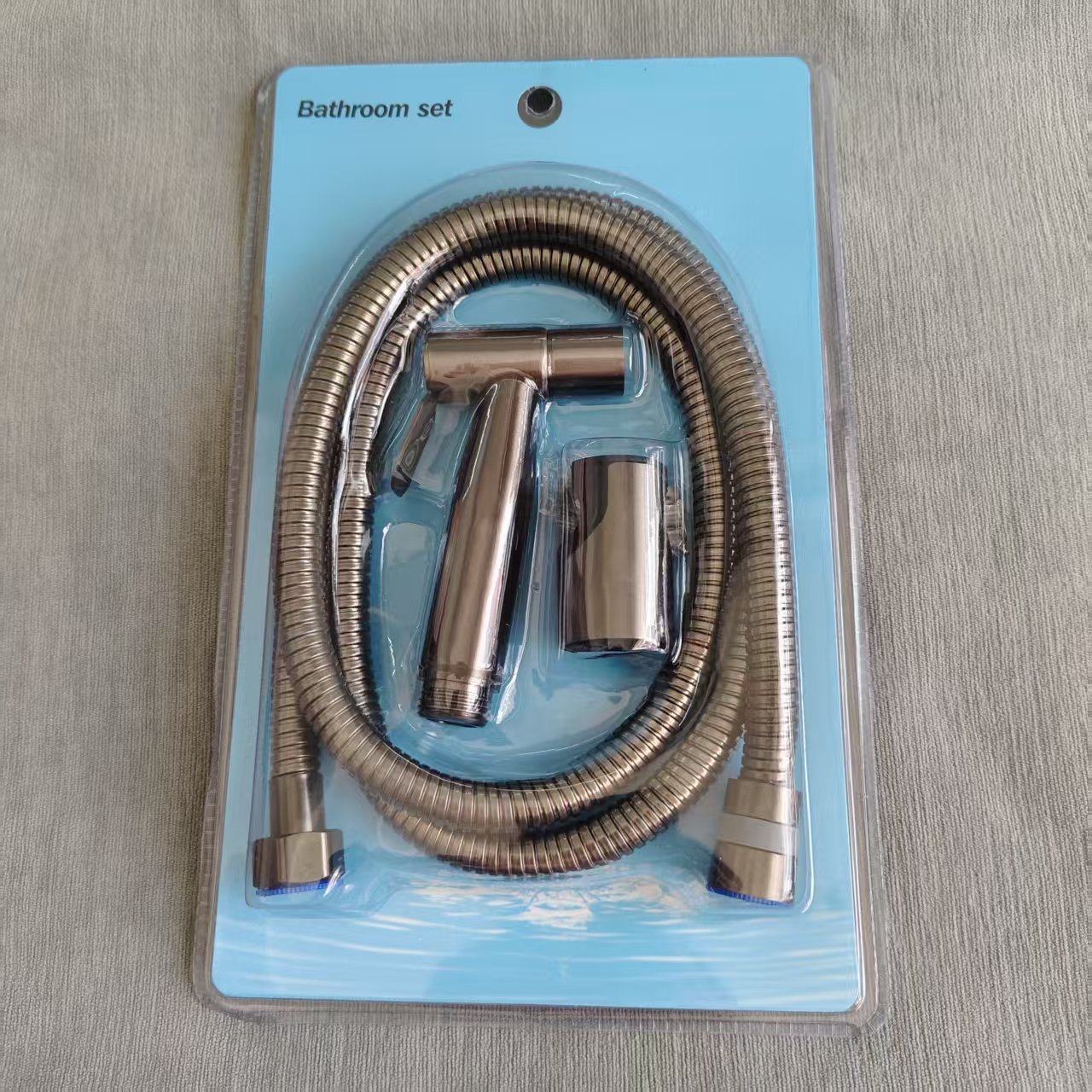 Gun ash stainless steel three piece set-15m shower tube