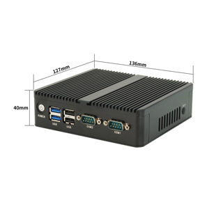 Mini-PC Linux N2840 Dual-LAN-Dual-Com RS232/RS485-Barebone-Desktop-Computer Günstiger Mini-PC ohne Lüfter J4125 J1900 - Product Image 2