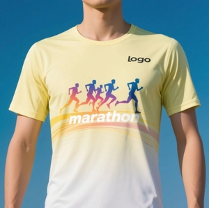 OEM 100 Polyester boyutları özelleştirme maraton koşu spor T Shirt süblimasyon baskı ile müşteri tasarım - Product Image 1