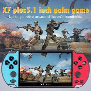 คอนโซลเกมพกพาคอนโซลวิดีโอเกมกระเป๋าย้อนยุคมินิ HD 5.1นิ้วคอนโซลเกมพกพา X17 PLUS