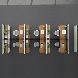 Sistema de escritorio para espacios abiertos, estación de trabajo de partición de ordenador de oficina, diseño conciso, cubículo moderno - Product Image 4