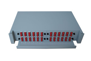 Marco de distribución óptica FTTH 12 24 48 Core ODF SC/FC/ST/LC Montaje en rack Empalme ODF Panel de conexión de fibra óptica/Caja de terminación - Product Image 2