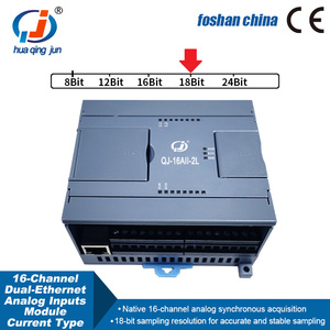 Módulo de entrada analógica Huaqingjun de 16 canales Dual Ethernets 0-20mA Modbus RTU Modbus TCP compatible con la placa AI del servidor en la nube para PLC HMI