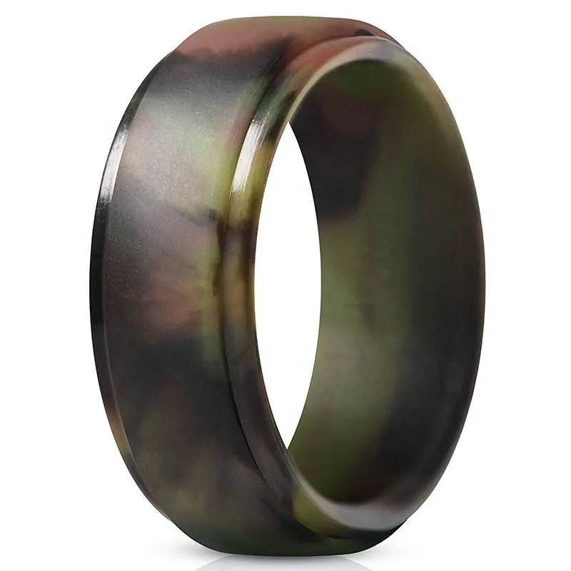 Anillos de silicona para hombre y mujer, bandas de goma flexibles para boda de Tamaño 7 a 14, 8mm, anillo de dedo de silicona, nuevo diseño