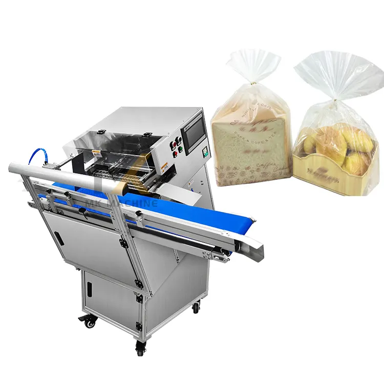 Saco de plástico semi automático, fácil de operar, máquina de amarrar alimentos para pão, doces