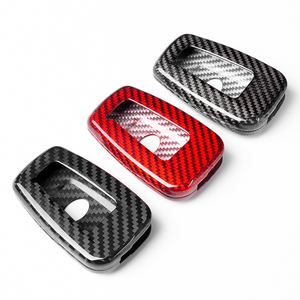 ปลอกหุ้มกุญแจไฟเบอร์กลาสแท้ที่ใช้ได้กับ Toyota Camry RAV4 Camry Highlander Corolla Avalon C-HR Prius GT86 Smart Key - Product Image 1