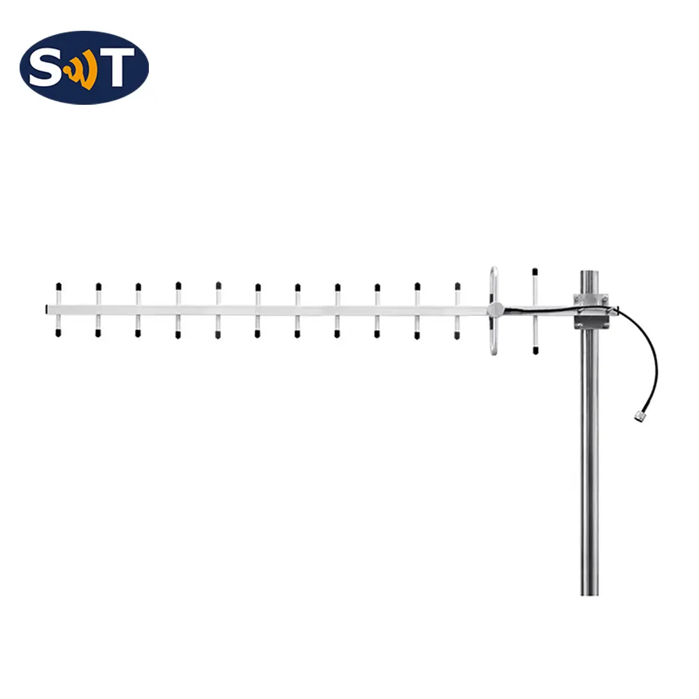 470MHz ~ 862MHz 10dBi เสาอากาศโพลาไรซ์ Yagi แนวตั้งพร้อมขั้วต่อ F-Female