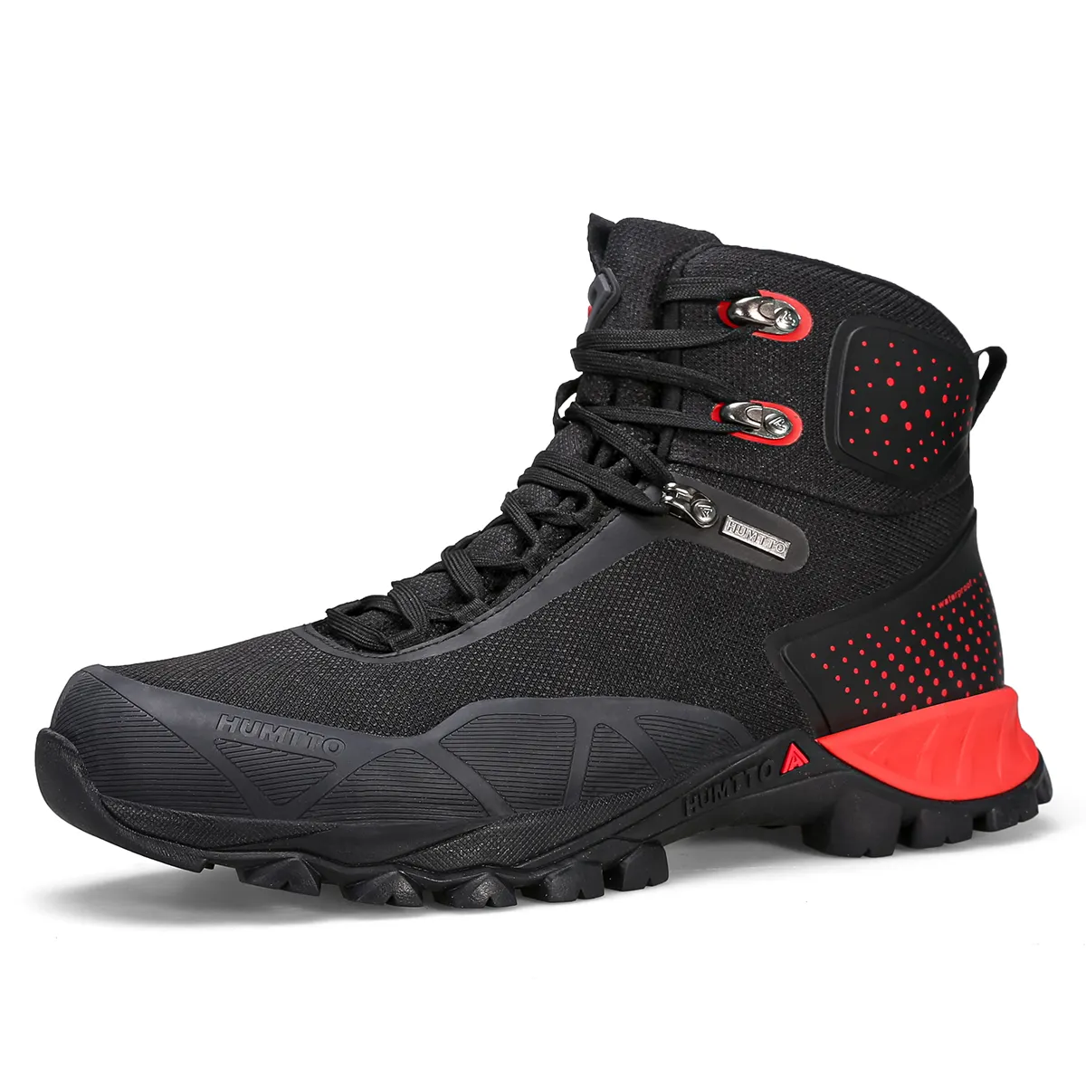 Humtto-Botas de Montañismo impermeables para exteriores, zapatos de seguridad para senderismo y montaña, con cordones, antideslizantes