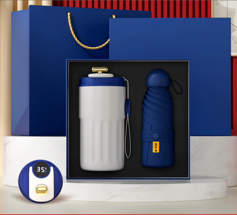 Coffee cup capsule umbrella-blue