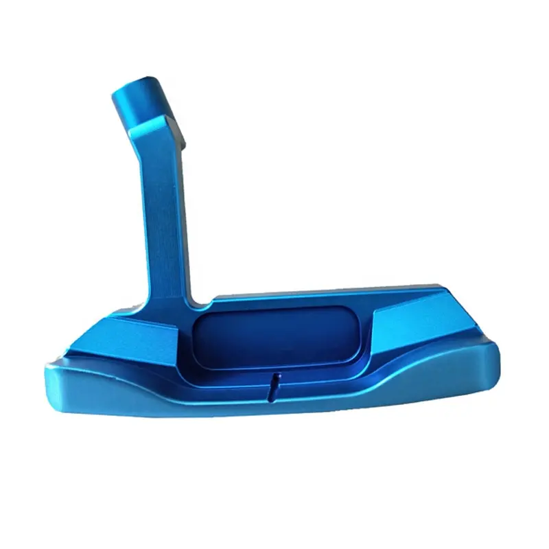 China fabricante de costume logotipo azul lâmina golf putter clube cabeças de fresagem CNC