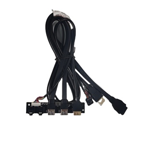 PC Computer Case Dual USB 3.0 Front Panel Mainframe PCB Circuit Board Floppy Disk Switch Ports Drive Cable Audio <strong>Input</strong> <strong>Output</strong> - Product Image 4