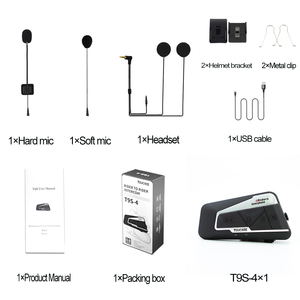 Sistema de intercomunicación avanzado para casco de motocicleta, intercomunicador BT de 1200m con bluetooth para 4 conductores, otros accesorios de motocicleta - Product Image 1