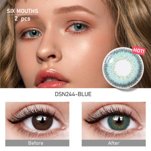 DSC 14.00mm 소프트 비 처방 콘택트 렌즈 그레이 블루 다크 브라운 그린 도매 눈 색깔 연락처 - Product Image 4