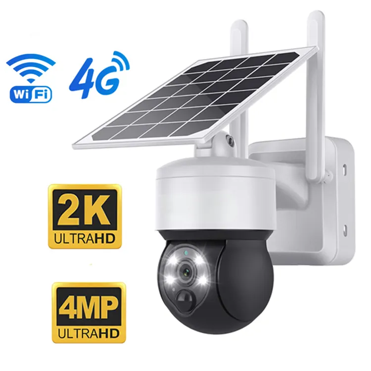 Новые HD 3MP 4MP CCTV, для наблюдения, безопасности, беспроводная IP камера, Wi-Fi, Открытый камеры IP65 Водонепроницаемый 4G солнечная Ptz камера