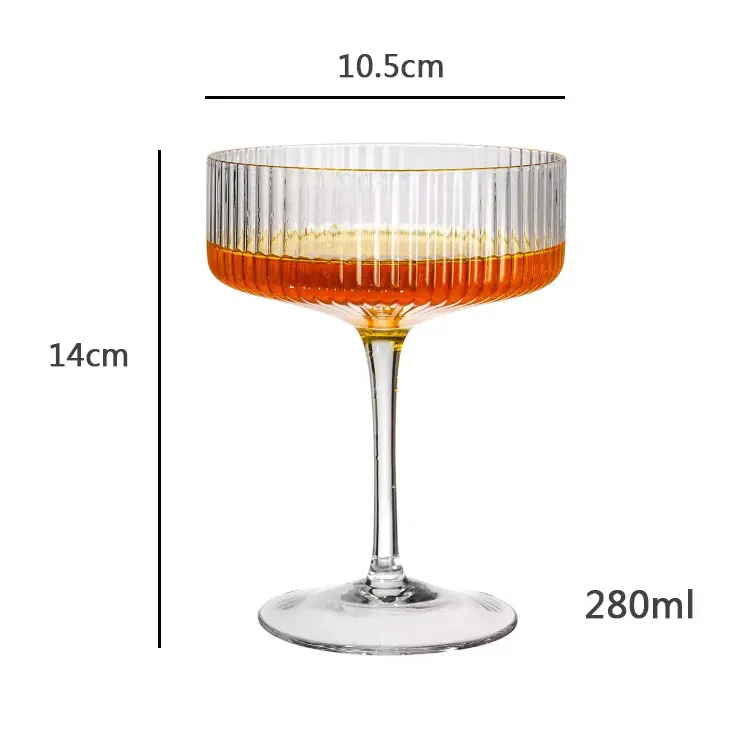 Copo de coquetel 300ml para champanhe e martini, copo ideal para presente