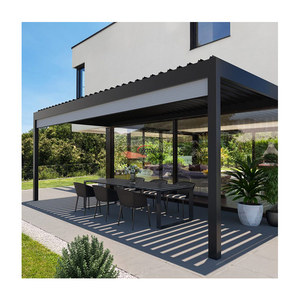 Hochwertige 12x16 6x3 4x6 Foshan Garten bio klimatische motorisierte wasserdichte LED Aluminium Pergola - Product Image 6