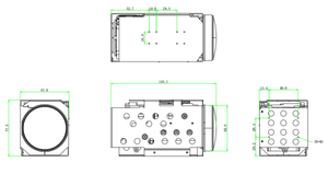 LVDS çıkışı 4MP 1/1.8 "CMOS 1080p HD kamera modülü 6.4-256mm Lens 40X optik Zoom ağ blok kamera Drone ve PTZ ünitesi için - Product Image 4
