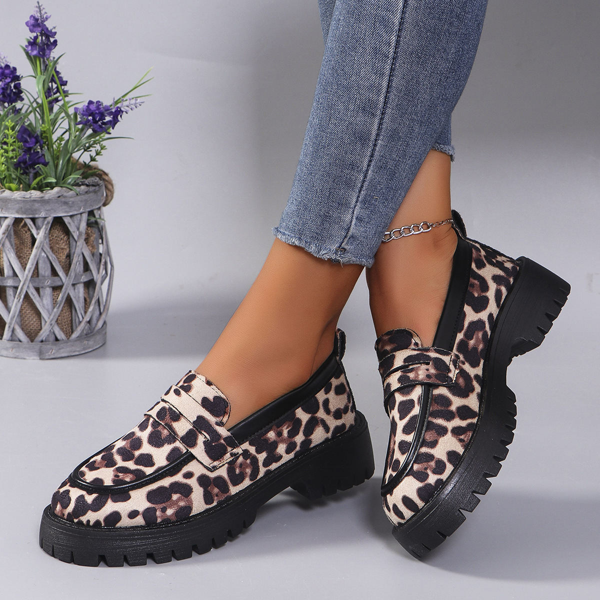 Stampa leopardata beige