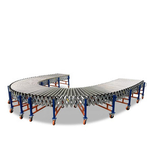 Cinta transportadora telescópica flexible motorizada de carga y descarga Máquina de cintas transportadoras de rodillos extensibles de expansión por gravedad - Product Image 3