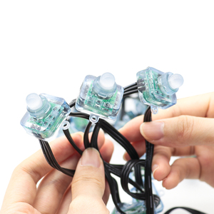 クリスマス/アミューズメント照明モジュール用の12mmRGBLEDストリングライト防水フルカラースクエアピクセル - Product Image 1
