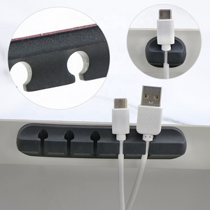 ที่หนีบสายไฟบนโต๊ะปรับแต่งโลโก้ได้ตามต้องการถาดจัดระเบียบสาย USB ซิลิโคนสายข้อมูลที่มีกาวในตัวช่วยจัดระเบียบสายเคเบิลโทรศัพท์ - Product Image 1