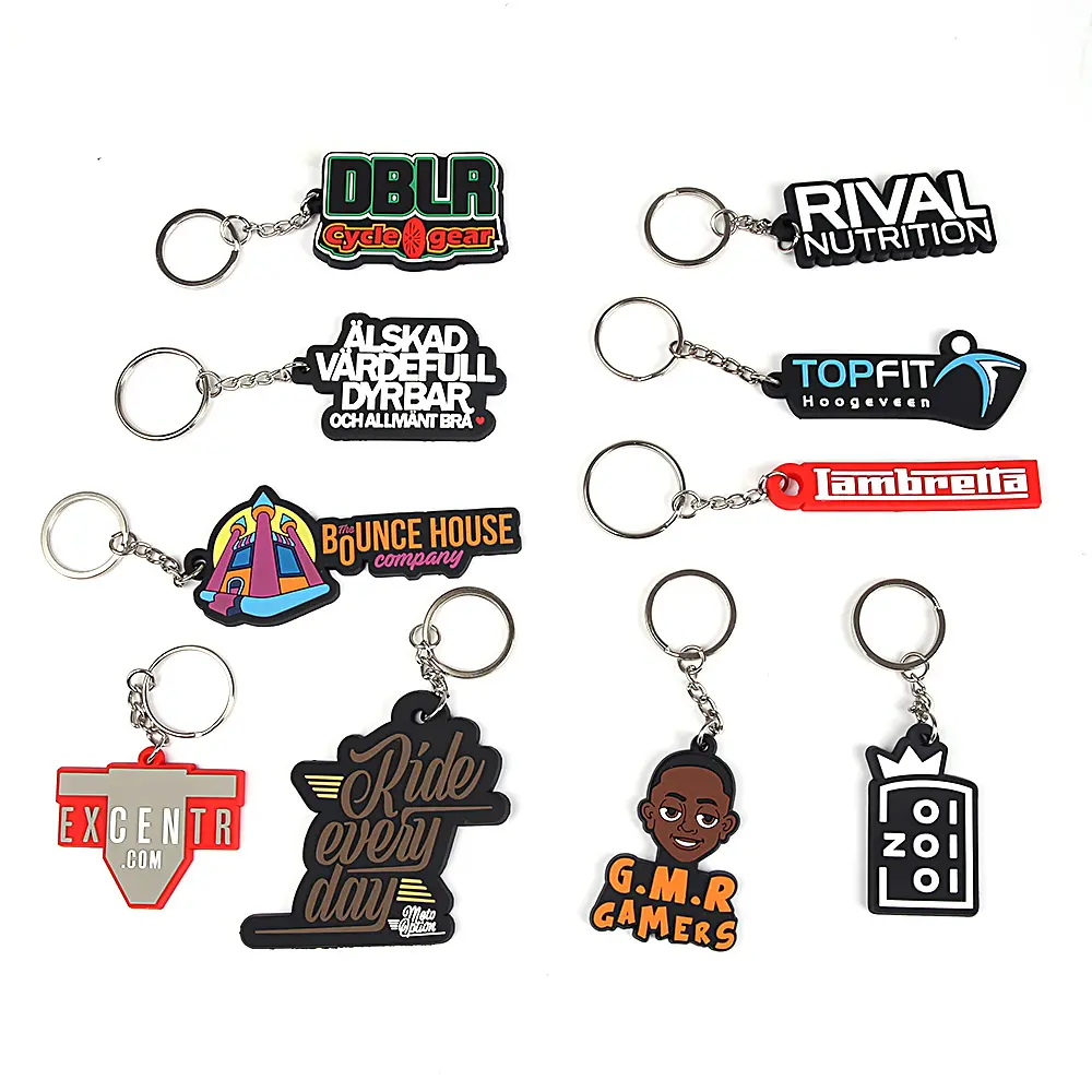 Cartoon Keychain Custom Logo Promotional Advertising Gift Anime 3D Rubber Keychain Manufacturer