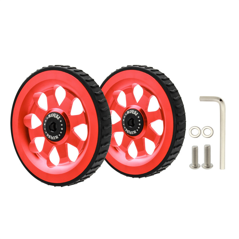 Paire de roues rouges améliorées et faciles à utiliser - Dimensions spéciales