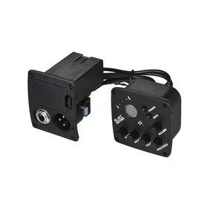 アコースティックギター4バンドEQイコライザートーンおよびボリュームアンププリアンプピエゾピックアップ6.35mm XLR、LCDディスプレイ付き - Product Image 1
