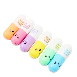 Promotion Gift Fluorescent Ink Color <strong>Marker</strong> 6pcs/set Mini <strong>Highlighter</strong> Pen Kids Cute <strong>Chisel</strong> <strong>Tip</strong> Plastic Art <strong>Marker</strong> - Product Image 3