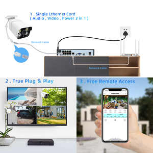 WESECUU 5MP PoE IP摄像机套件广角2路音频全彩夜视人体检测即插即用4CH POE NVR套件 - Product Image 5