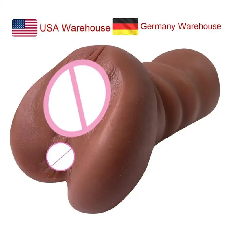 Mainan seks pria Masturbator manusia hidup 630g Vagina saku 3D bertekstur realistis Vagina dan Anus Stroker mainan seks dewasa untuk pria masturbasi %
