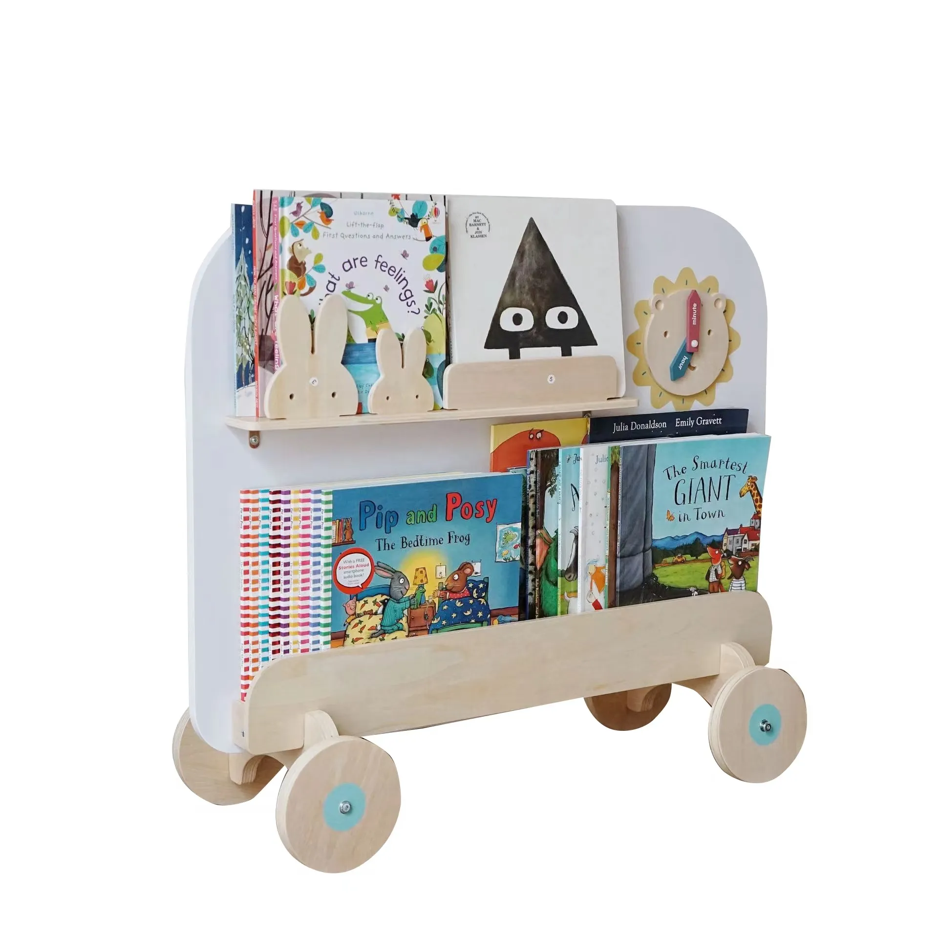 Holz kaninchen Bilderbuch Regal großes Zeichenbrett zwei in einer Kombination Bildung Spielzeug Geschenke für Kleinkind