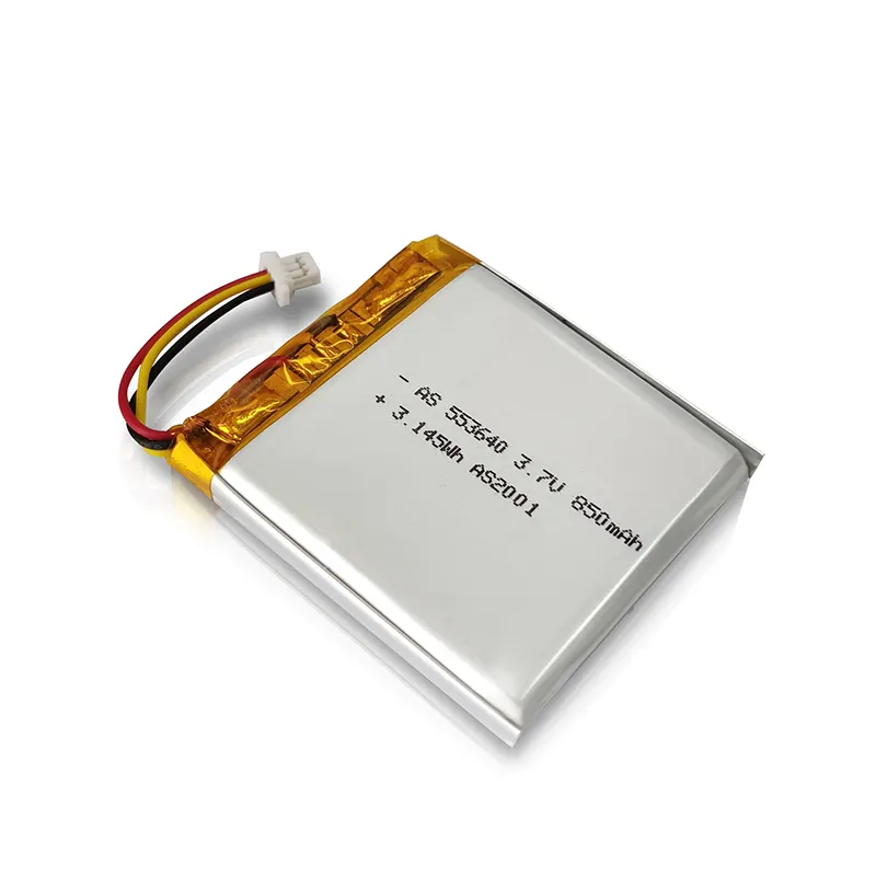 Rechargeable li-ion polymer battery lipo lithium li ion 553640 3.7v 850mah battery for wireless headset