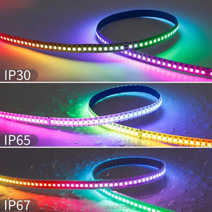 WS2812B RGB Светодиодная лента с индивидуальным адресацией 30 60 144 светодиодов DC5V водонепроницаемый IP30 IP65 IP67 черный белый PCB для подсветки - Product Image 3