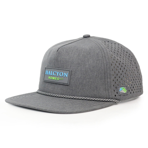 HS16 Unisex Adult <strong>5</strong> <strong>Panel</strong> White Polyester Nylon Mens Structured <strong>Two</strong> <strong>Tone</strong> Surf Caps Snapback Custom Golf Rope Dad Trucker Hat - Product Image 4