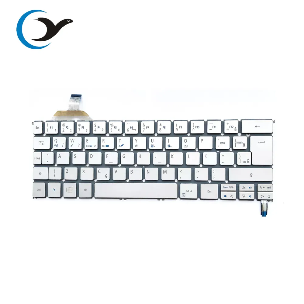 Marka yeni yedek laptop abd Acer için klavye Aspire S7-392 Ultrabook serisi gümüş dizüstü klavyesi