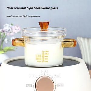 ガラス製クッキングポットと蓋付きミニマルなキッチン調理器具セット鳥の巣のデザインに対応 - Product Image 3