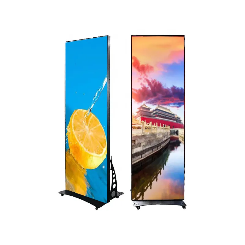 Pantalla de póster Led de publicidad interior a todo Color P1.86 Hd Smart Led Mirror Poster Display Screen 640*1920mm