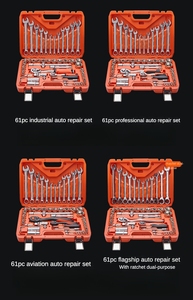 Hardware de almacenamiento personalizado Caja de herramientas de plástico Kits de herramientas de mano Juego de reparación de automóviles Kit de hardware para el hogar con soporte OEM - Product Image 4