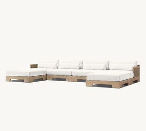 <span class=keywords><strong>Merida</strong></span> Ngoài Trời Patio Vườn Đặt Khách Sạn Tất Cả Thời Tiết Tếch Không Tay Phòng Chờ Ghế Hiện Đại Sang Trọng Ngoài Trời Ghế Sofa Đơn Giải Trí Ghế - Product Image 4